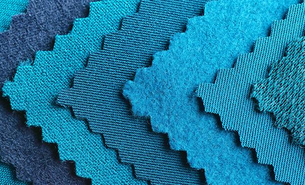 Closeup of blue fabric