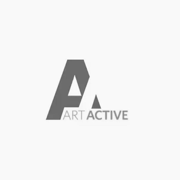 Art active black and white logo