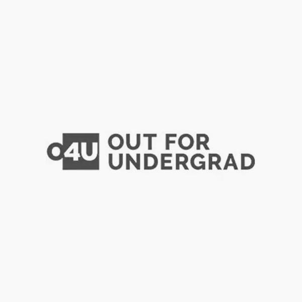 O4U black and white logo