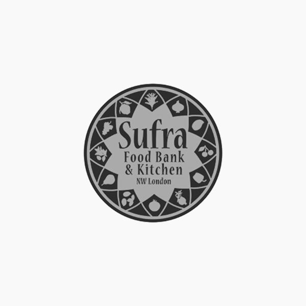 Sufra black and white logo