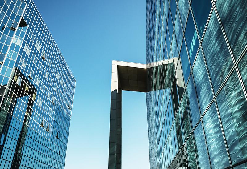 Glass building facades